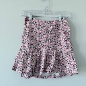 Juicy Couture Pink Floral Mini Skirt